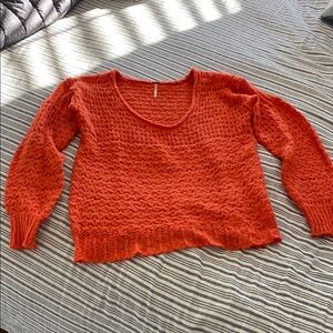 Free People oversized V neck sweater